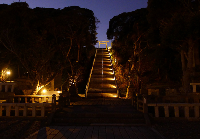 Illuminated Miyashita Ryokan Street